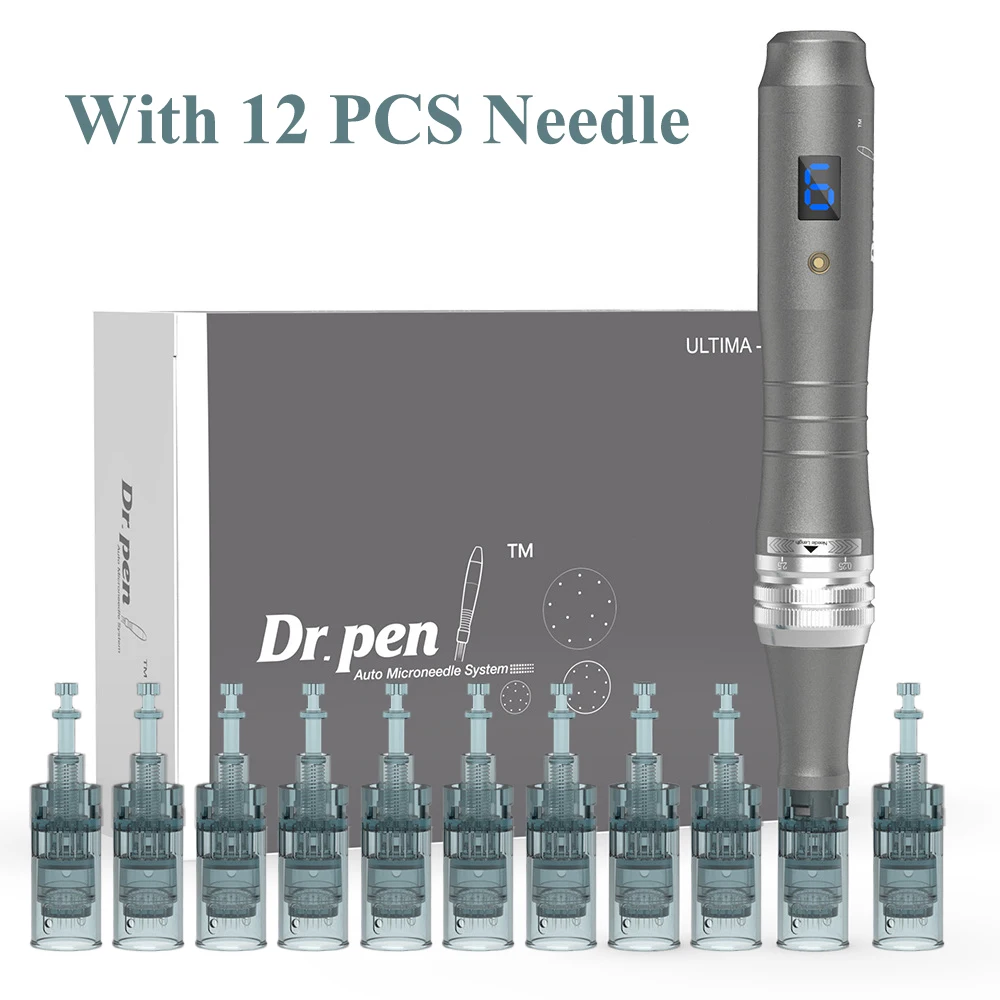 Original Rechargeable Dr Pen Ultima M8 Microneedling Pen With 12PCS Tattoo Needle Cartridges Derma Skin Care Kit MTS Machine