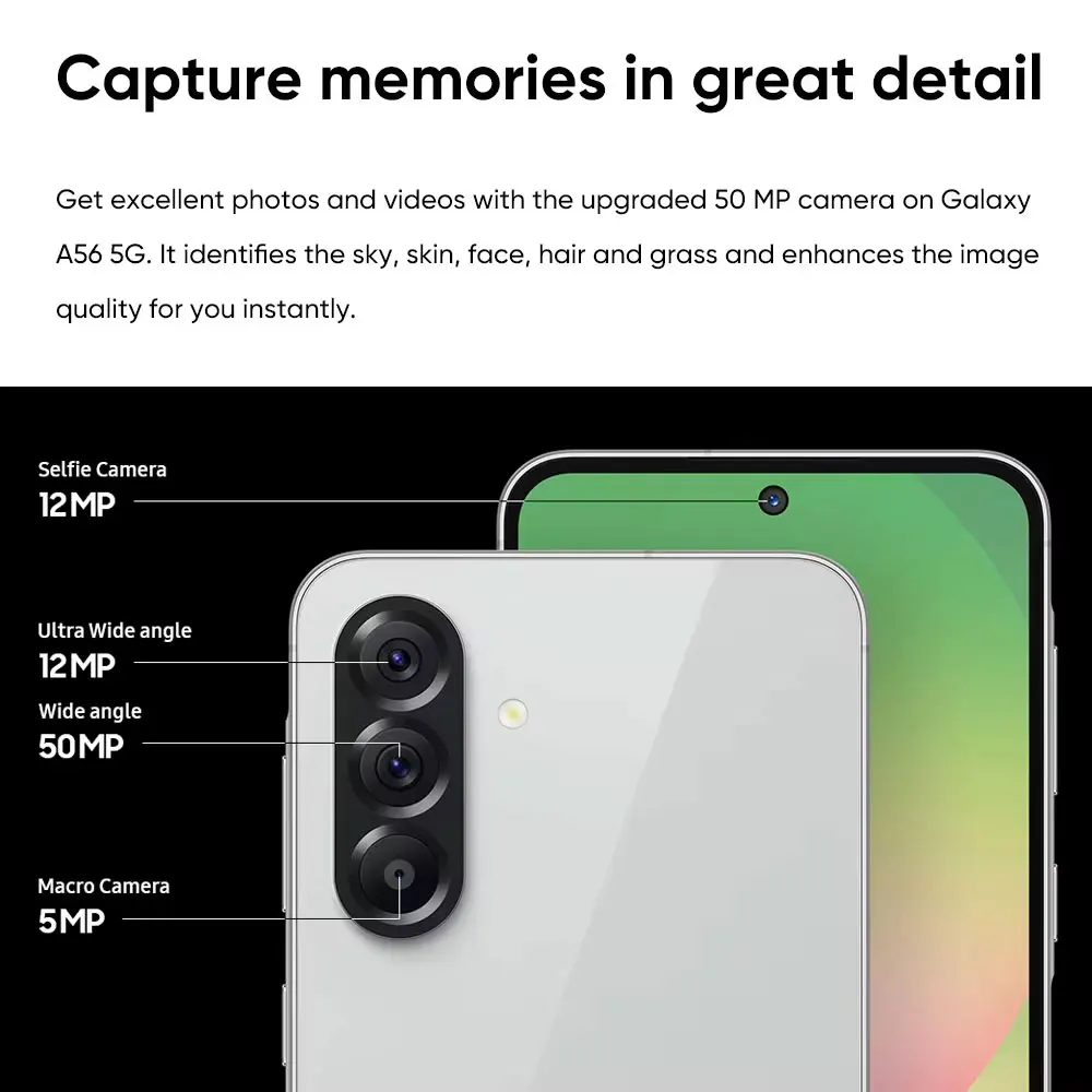 グローバル版 サムスン Galaxy A56 5G スマートフォン Exynos 1580 6.7
