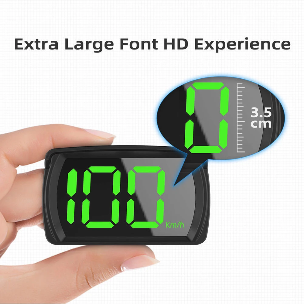 Universal Car HUD Head Up Display GPS Hud Digital Speedometer Big Font  Speed Meter KMH for All Car Truck Plug and Play Auto Part - AliExpress