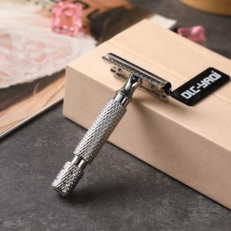 YAQI PILOT 스테인리스 스틸 안전 면도기 - 길이 84mm 0.95mm 간격 고품질 저자극성 남성용 그루밍 면도 도구