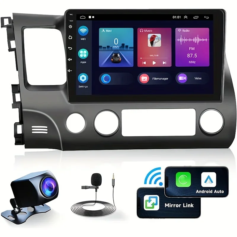 

For Civic 2006-2011 Android Car Radio Stereo with Powerful 2+64G Memory, Innovative Wireless Android Auto System, Enhanced 10.1"