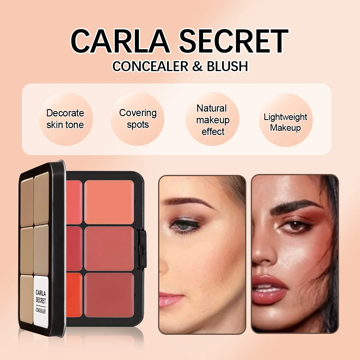 12-color iron box concealer blush cream matte highlight contour makeup all-in-one palette 5
