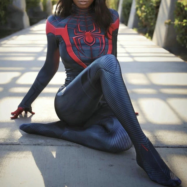 Superhero Spandex Cosplay Spider-woman Spider-girl Costume Tights Zentai  Suit