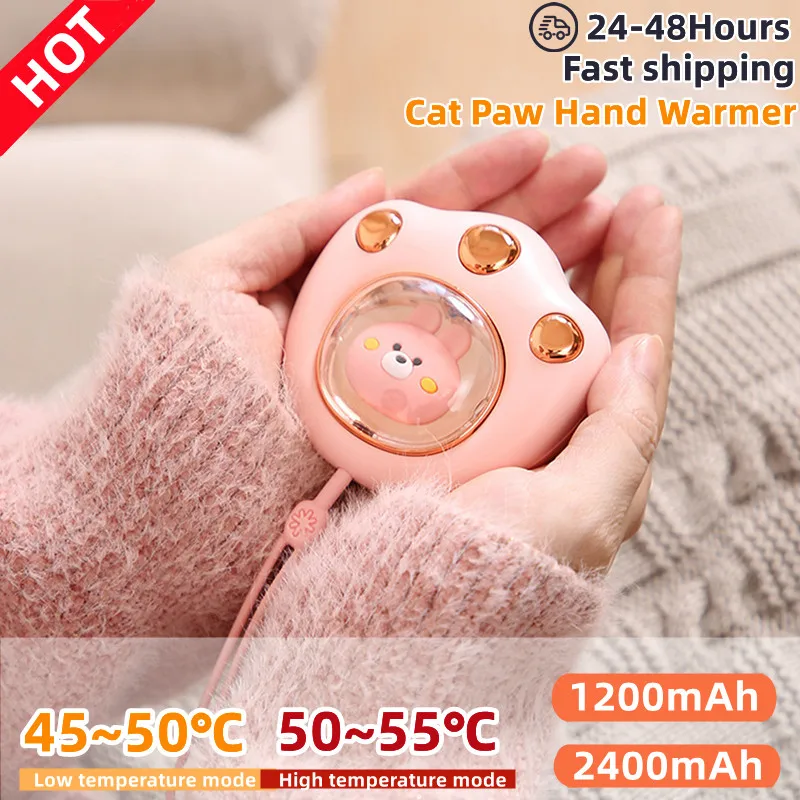 Portable Hand Warmers Rechargeable Cute Cat Hand Warmer Rechargeable