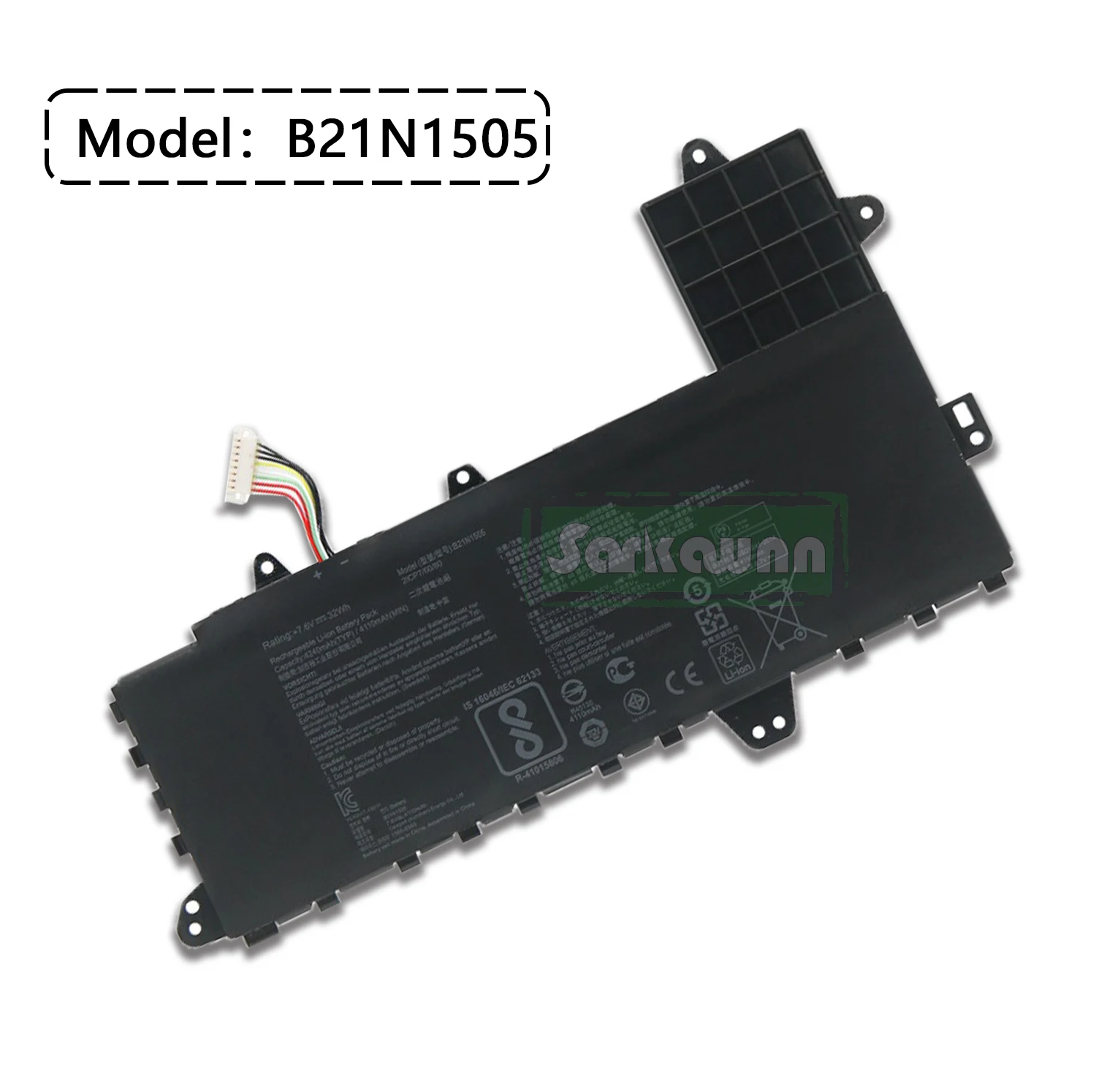 Sarkawnn-bateria do Portátil B21n1505 Células com 16 25 Grades para Asus E402m E402ma E402s E402na - Imagem 3