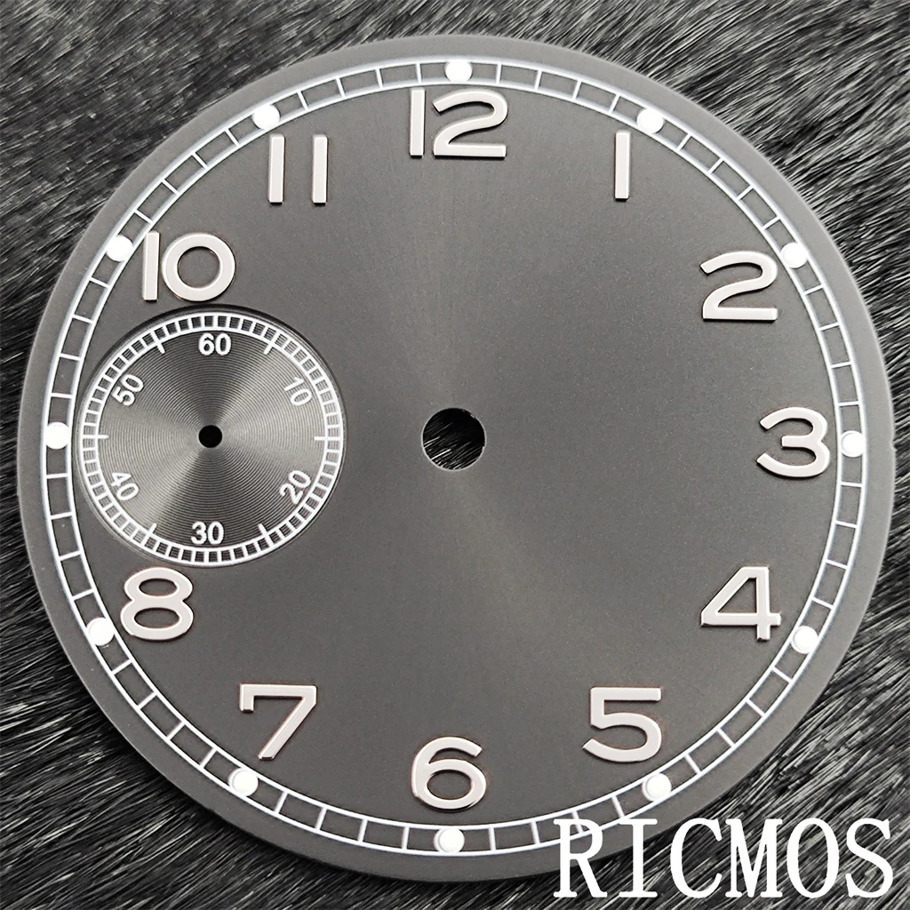 Black Watch Dial with Green Luminous for Mechanical Movement Watches, 37mm