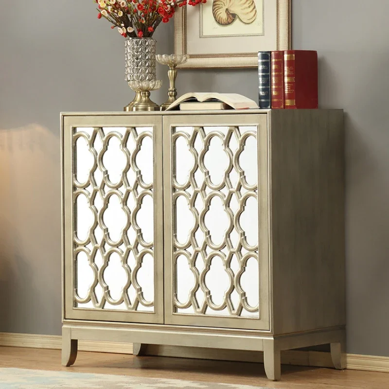 

Sideboard, vintage cut-out mirror, neo-classical entryway, shoe cabinet, foyer decorative cabinet, entryway cabinet, furniture c