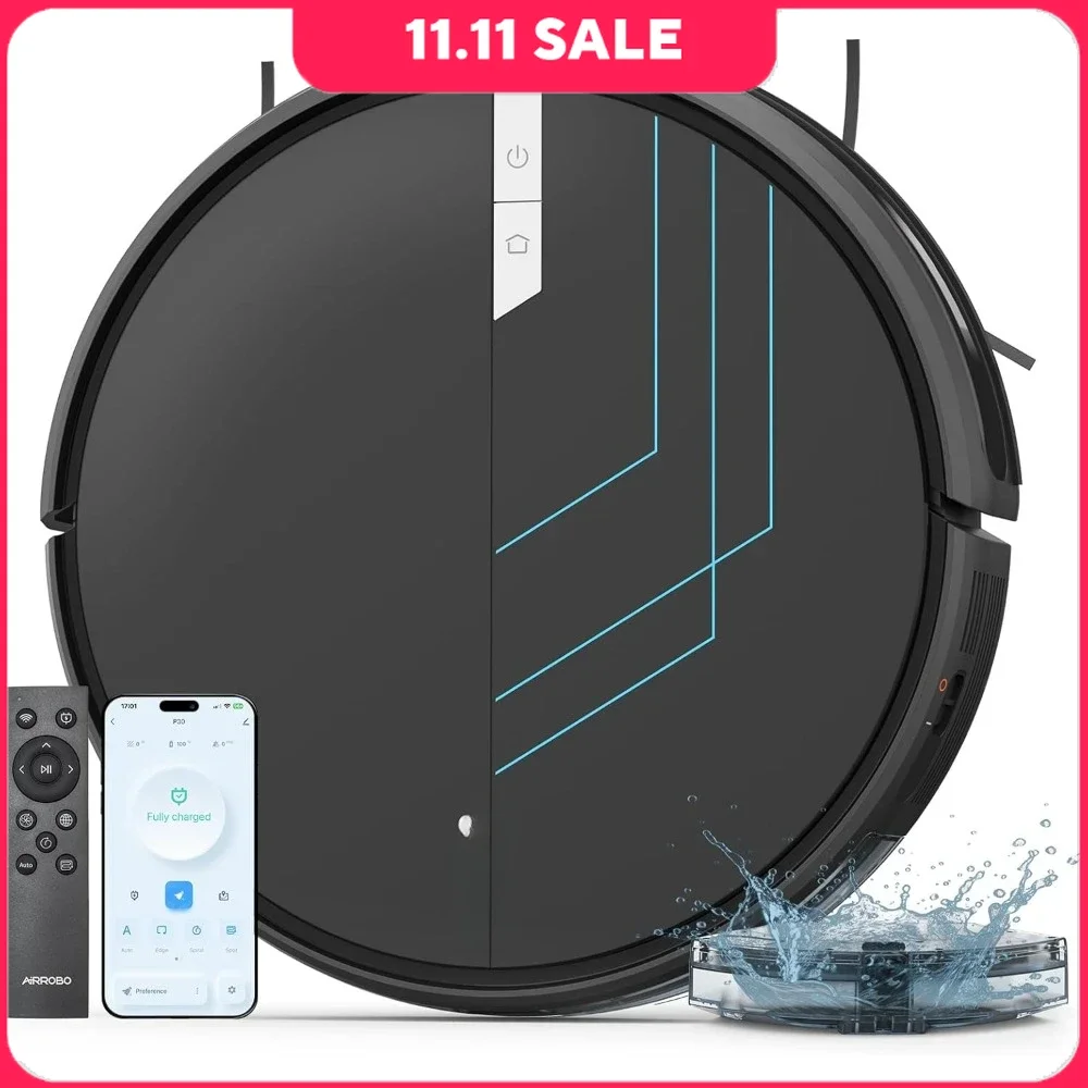 Commercial Washing Robots, 3000Pa Suction Power Wi-Fi/App/Alexa, Self-Charging Robotic Vacuum, Wash Robots, Robot Vacuum and Mop