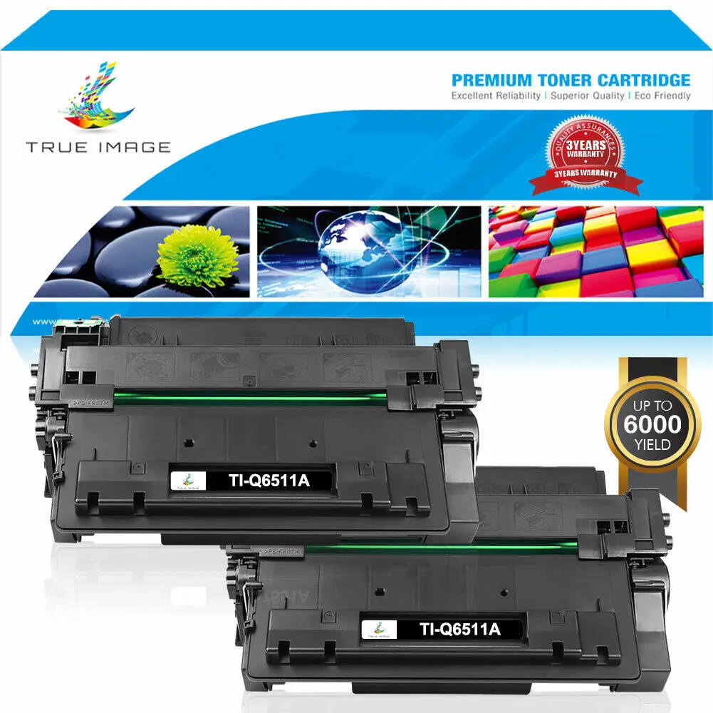 2x Q6511A 511A Toner Compatible With HP LaserJet 2430 2430N 2430T 2430TN 2430DTN