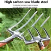 1Pcs Agricultural Digging Fork 4-Tine Carbon Steel Garden Spading Fork Field-Breaking Manure Fork Outdoor Land-Opening Tools 4