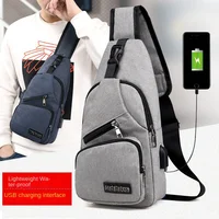 Mode décontracté sac à bandoulière petit sac à bandoulière pour hommes hommes diagonale sac à dos messager téléphone sac garçon Fanny poitrine Pack nouveau 1