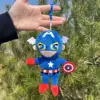 15cm Super Hero Spider-Man Superman Captain America Plush Keychains  Small Pendant Hangings Christmas Birthday Gifts For Kids 2