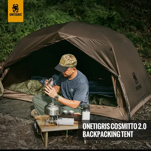 OneTigris COSMITTO 2.0 Camping tent for Two Person 3-Season Easy Setup Instant Travel Tent For Hiking Trekking Fishing Beach - Image 4