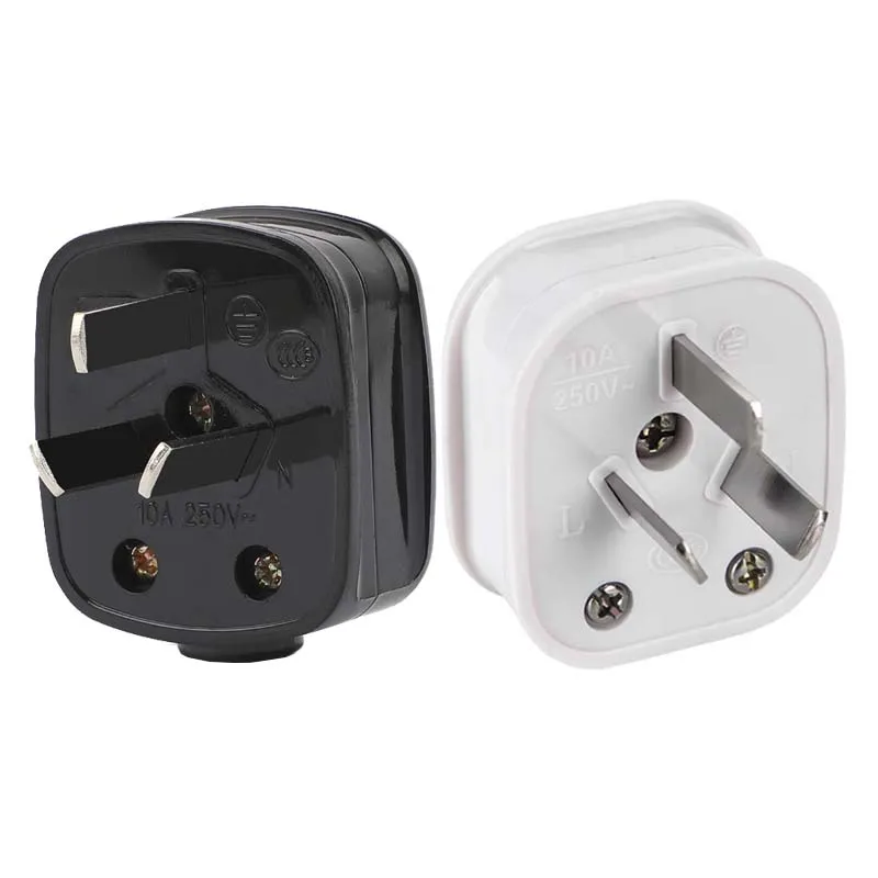 Rewirable 3 Pole 10A Power Plug Connector - 250V, White/Black