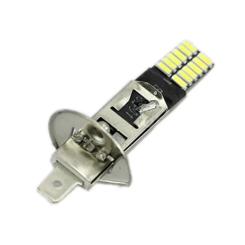 LED Car Lights 2x H1 24-LED Car Fog/Driving Light Bulbs DRL Super White 12V 24V 80W