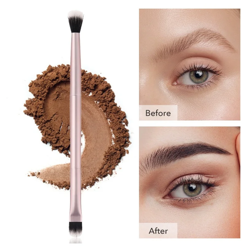 

Professional Double Head Makeup Brush Smudge Nose Shadow Eye Shadow Blush Brush Foundation Women Cosmetic Beauty Makeup Tool