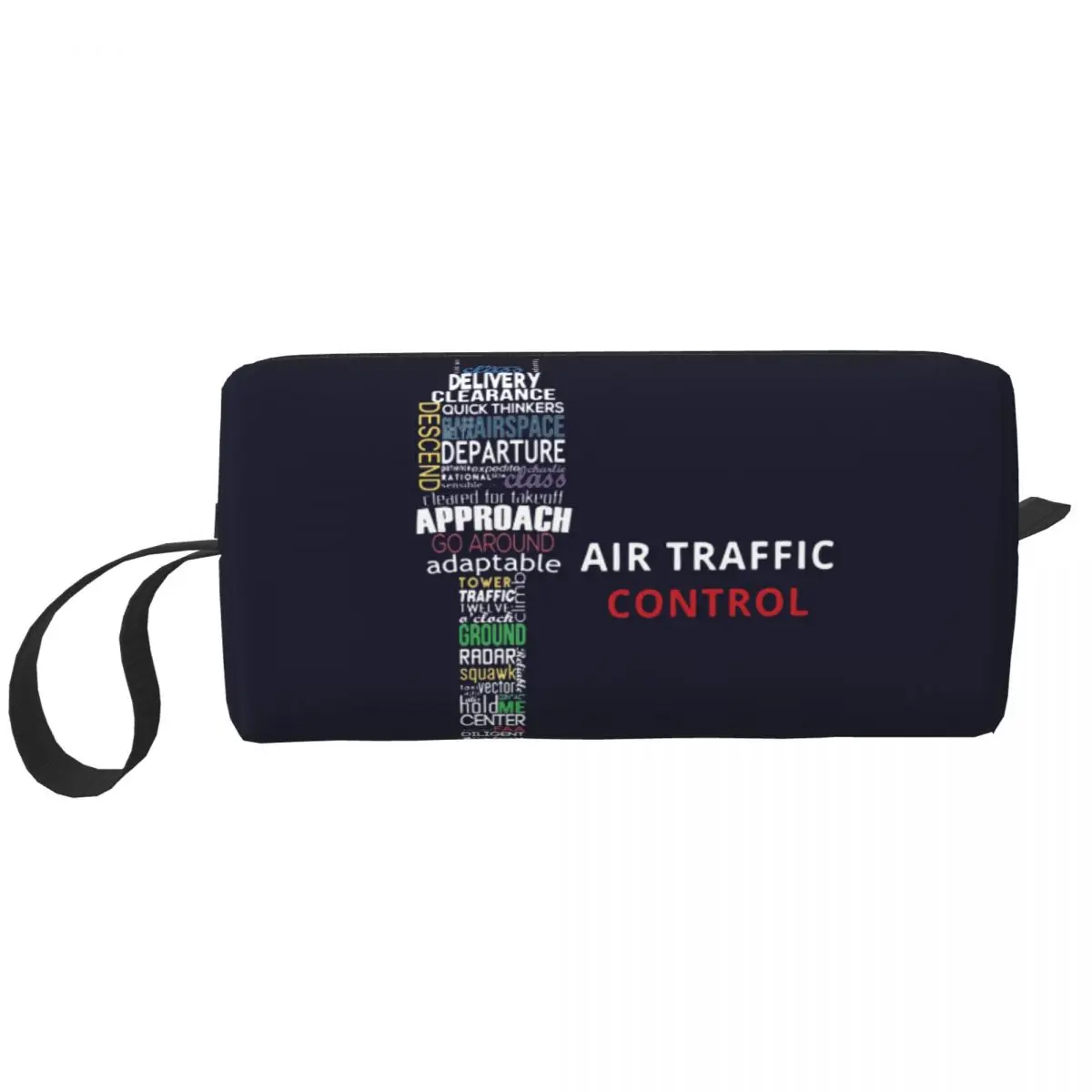 

Air Traffic Controller Makeup Bag Travel Cosmetic Bag for Men Women Pilot Airplane Aviation Plane Fighter Toiletry Bag Dopp Kit