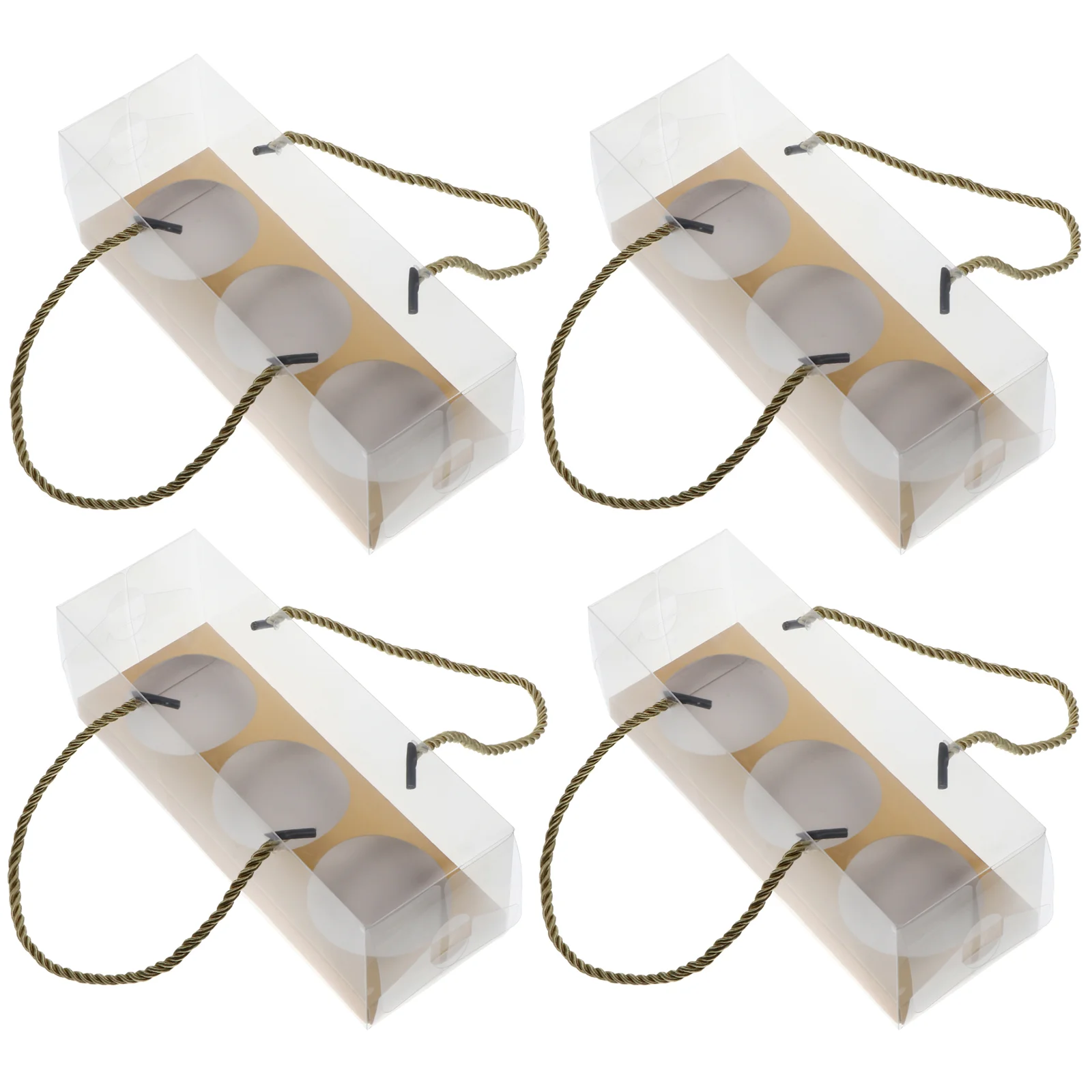 

10 Pcs Packing Box Treat Boxes Simple Egg-Yolk Puff Cases Small Cake Plastic Takeaway