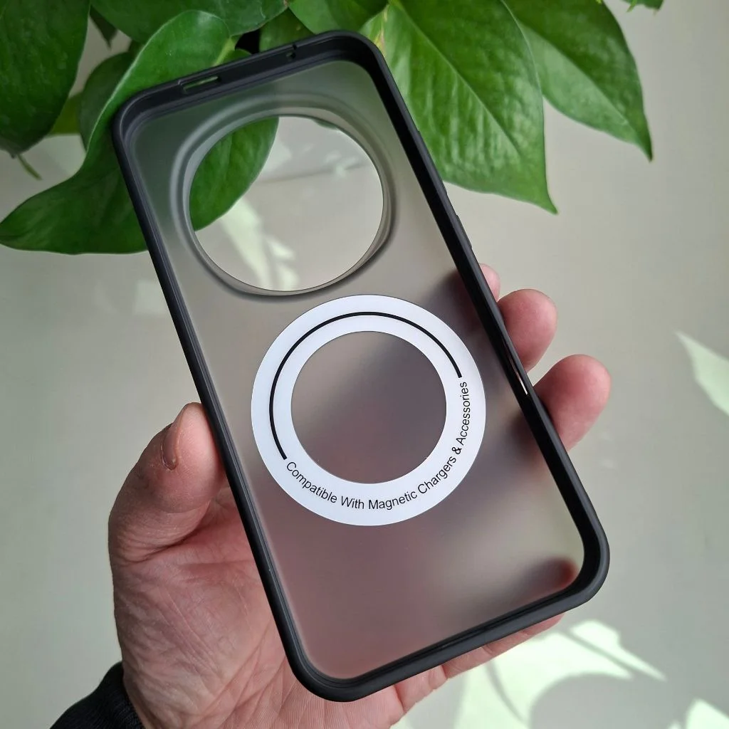 Shockproof Magnetic Translucent Matte Case with Rotatable Metal Ring Holder