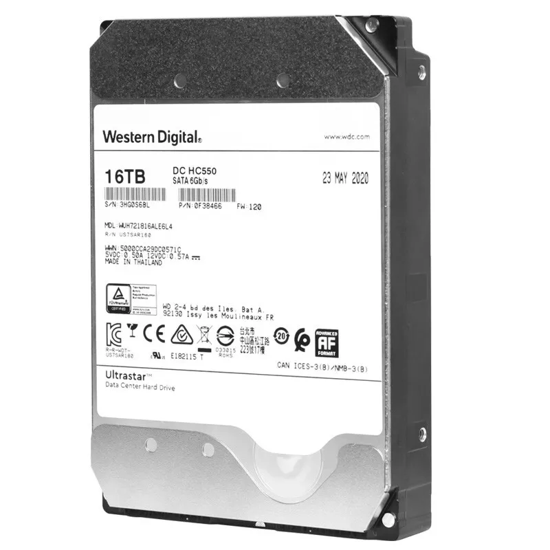 16T Helium Enterprise Mechanical Hard Disk, Western Digital 16TB Hard Disk Monitoring Security NAS Array