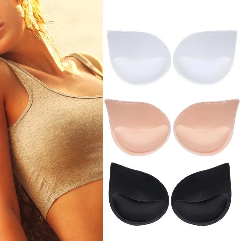 Bra Pads Inserts 3D Thicken Push Up Bra Pads Inserts Women Underwear Breast Lift Breathable Sponge Padded Bra Pad Lining Swimsuit Insert Bra Insert Pads