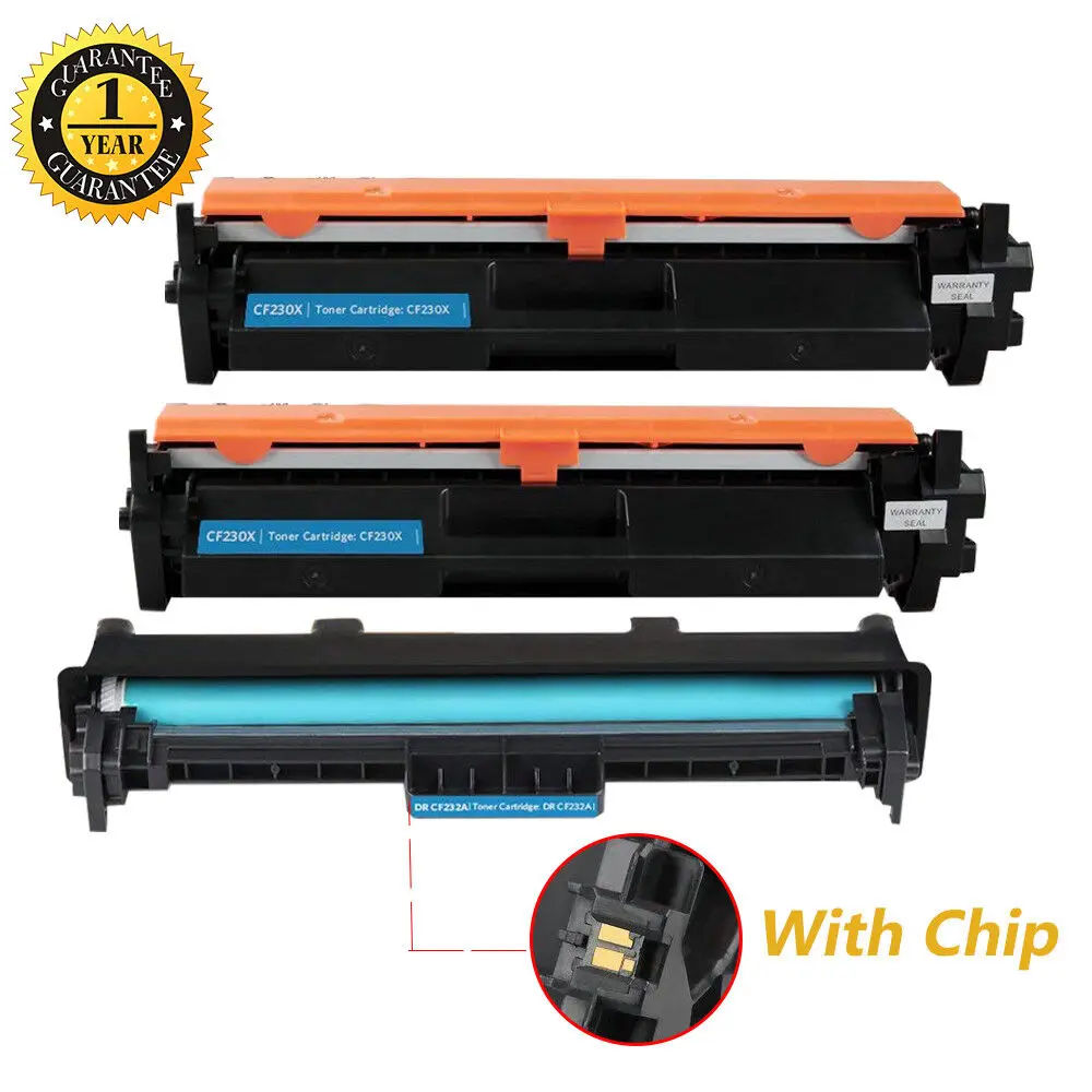 

2X CF230X тонер-картридж + CF232A барабан для HP LaserJet Pro M203dw M227fdn MFP