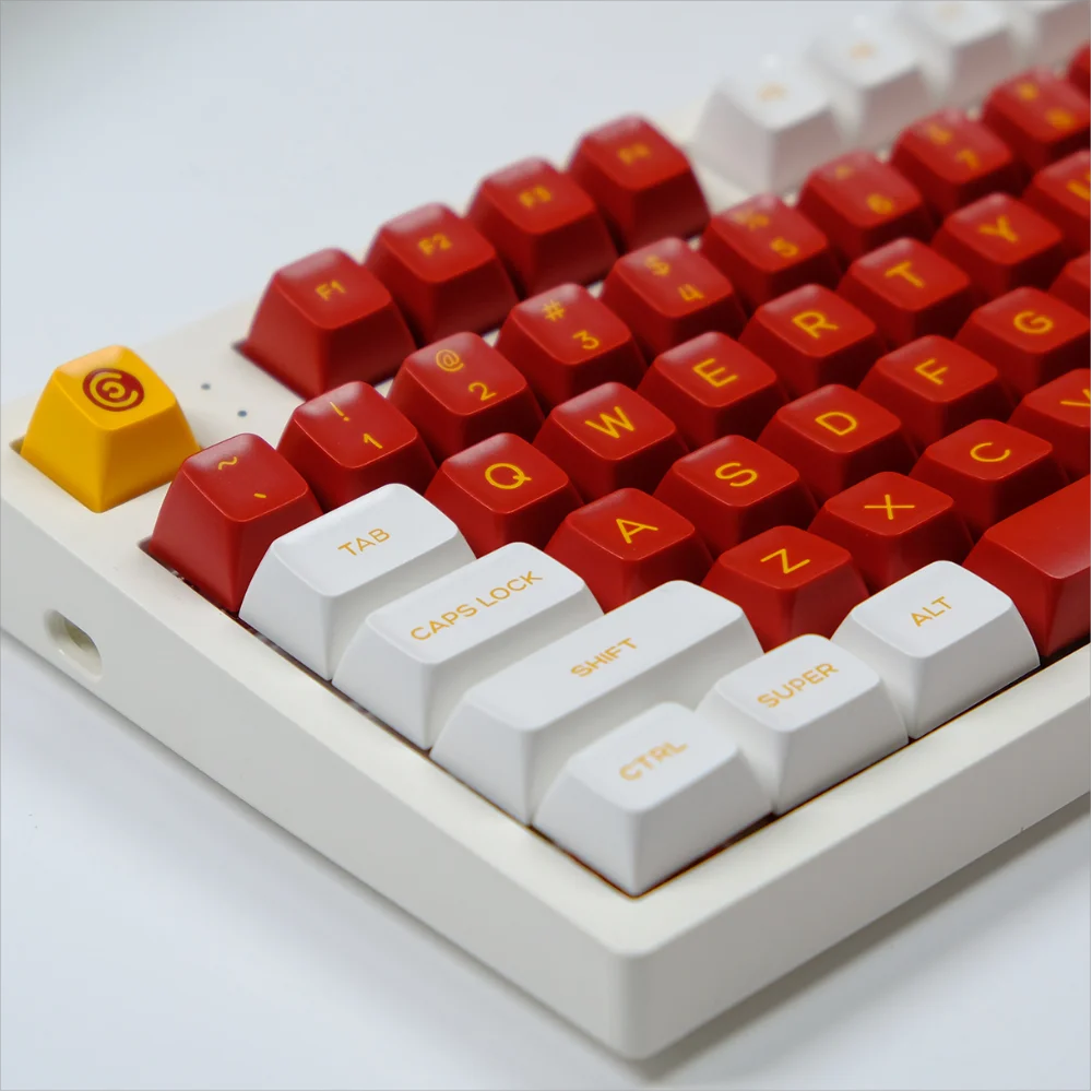 Eva 02 Keycaps para Teclado Mecânico Double Shot Pbt Cor Vermelha Qxa Altura SA Perfil 61 64 68 87 96 980 104 108 Layout qx