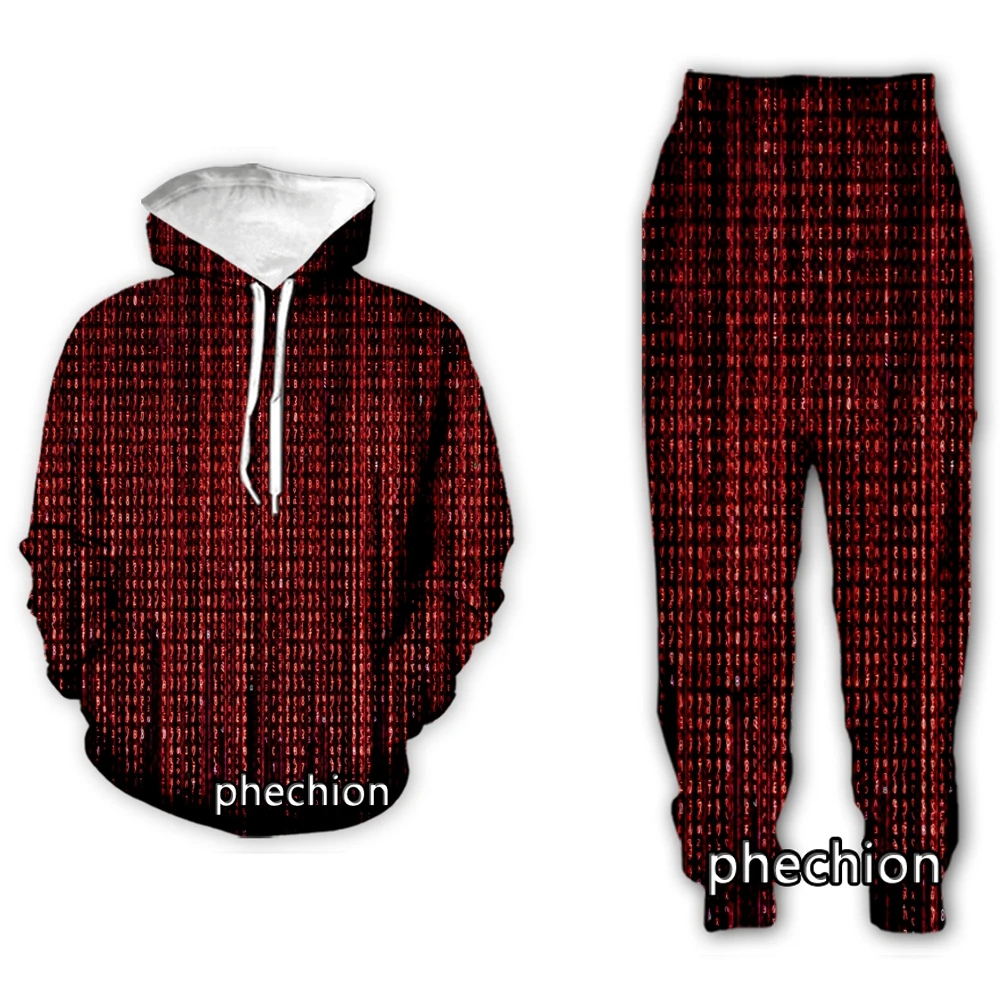 

phechion New Men/Women The Matrix 3D Printed Clothing Long Sleeve Fashion Sweatshirt Hoodies Men Sport Long Pants P58