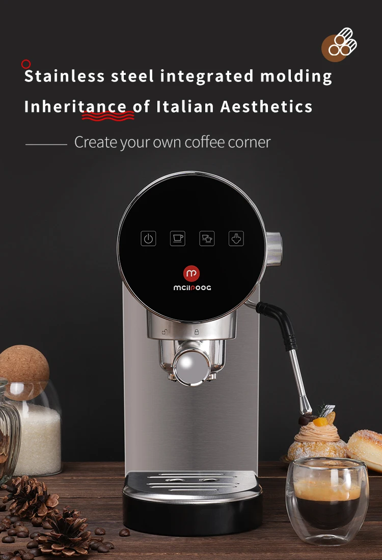 Description Picture 3 of itemMcilpoog WS801 19Bar Semi Automatic Espresso  & Steam Wand,Espresso Machine  for Cappuccino or Latte.