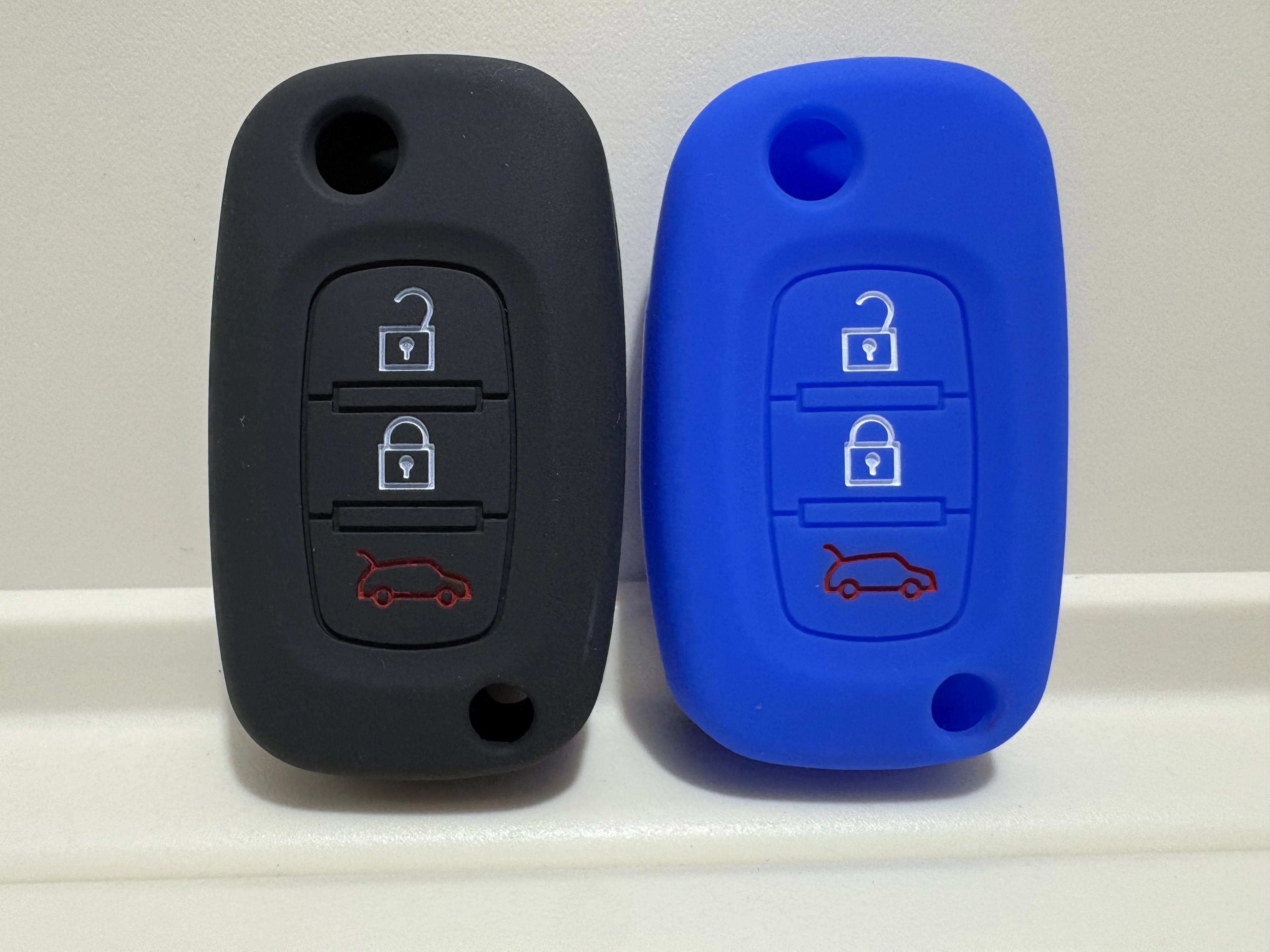 Silicone Rubber 3-Button Car Key Case Cover