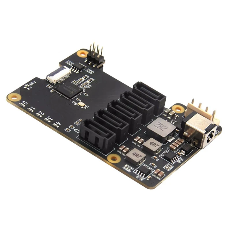 X1009 Pcie To 5 Port SATA Shield for Raspberry Pi 5 Pcie To 5X SATA 3.0 NOT Support Boot From HDD/SSD