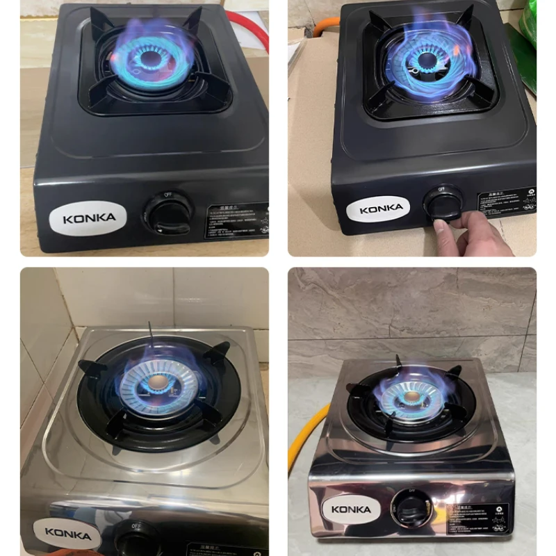 Windproof Gathering Energy Table Gas Single Stove Flame Out Protection Gas Stove for Kitchen 5.2KW Fierce Fire Natural Cooktop 2