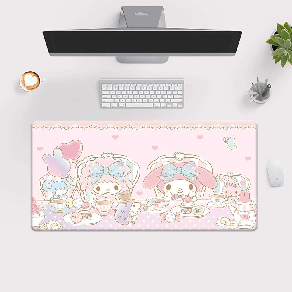 Sanrio Kuromi Melody Hello Kitty Mouse Pad Keyboard Gaming Accessories Mouse Mats Game Office Computer PC Gamer Laptop Desk Mat
