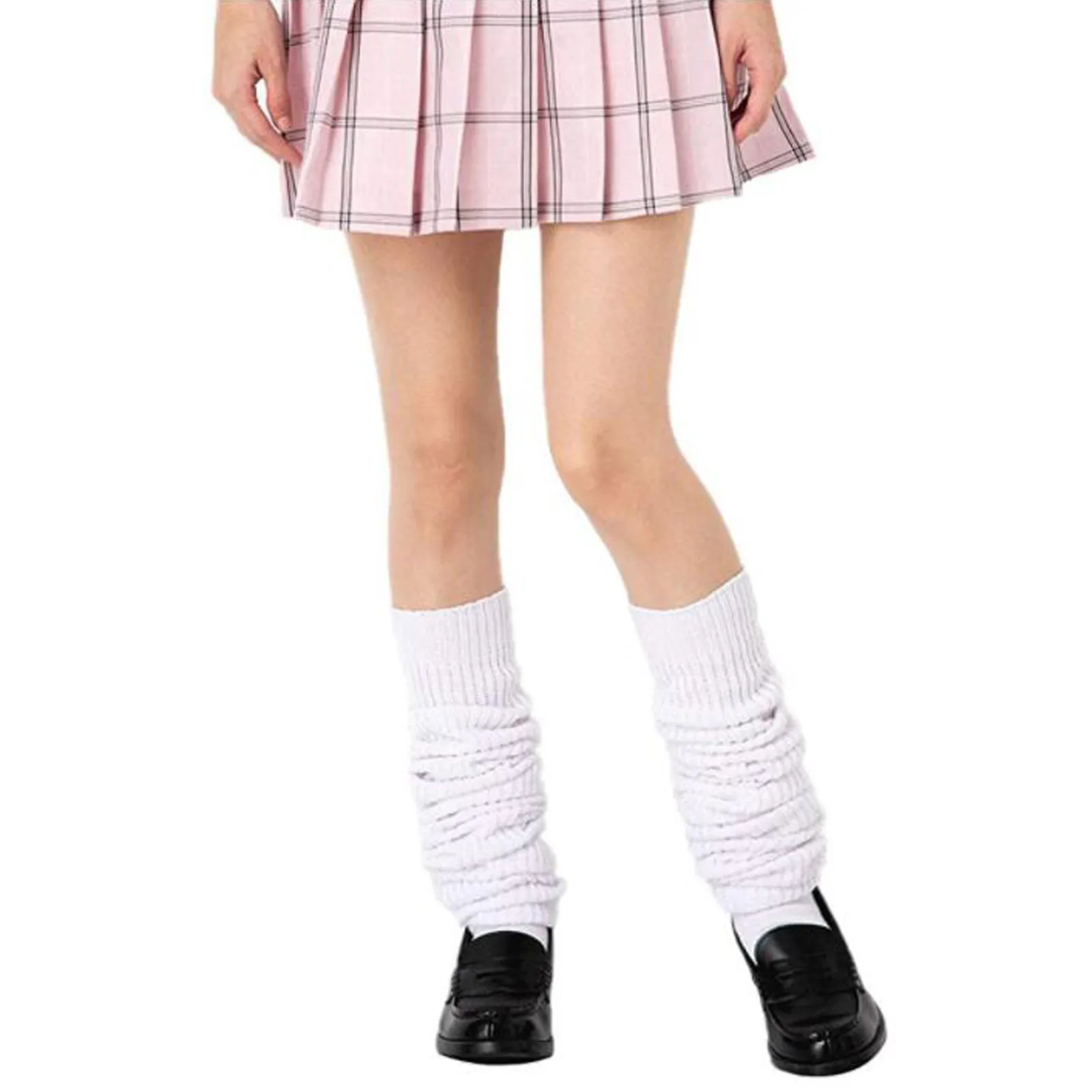 Y2k Knitted Stockings Women Autumn Winter White Leg Warmers Japanese Harajuku Boot Cuffs Crochet Heap Sweet Jk Lolita Long Socks