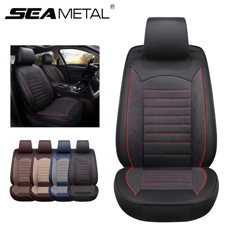 Universal Linen Car Seat Covers Summer Flax Automotive Vehicle Cushion