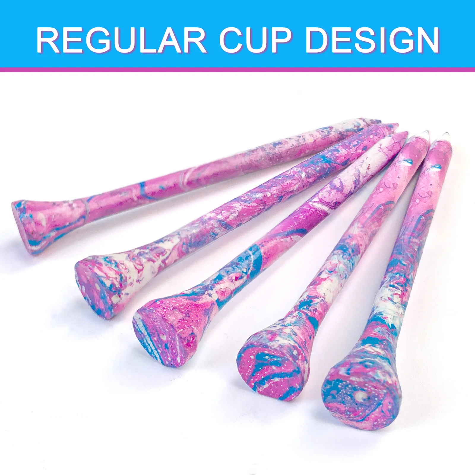 83MM/ 3-1/4 Inches Wooden Golf Tees Colorful Golf Wood Tees Accessories 100 Pack 4