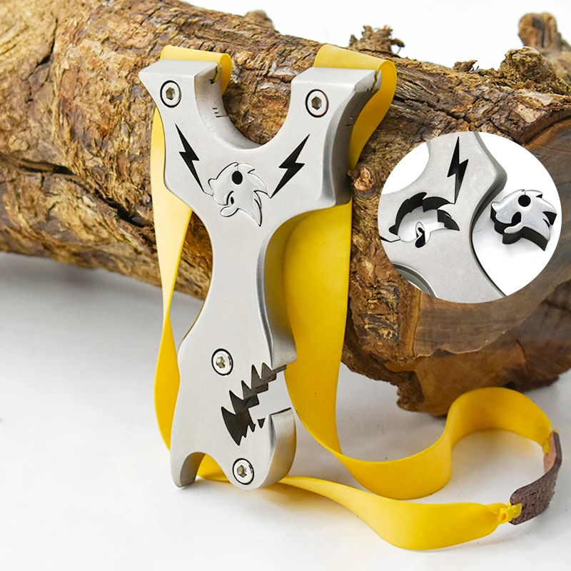 

Portable Professional Hunting Slingshot Stainless Steel Material Field Hunting Outdoor Shooting Precision Slingshot Catapult