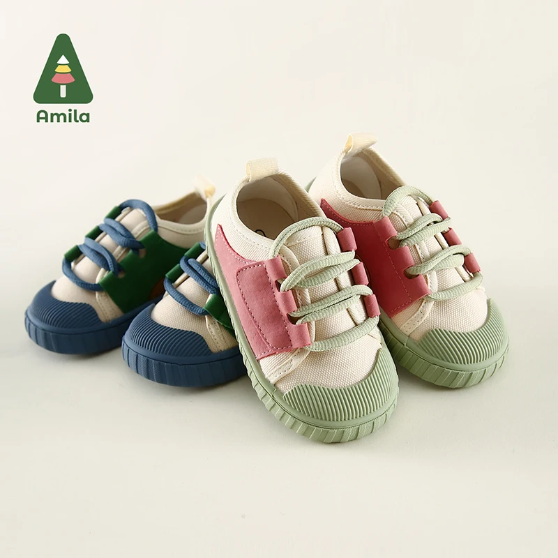 Amila Baby Shoes 2023 New Spring Summer Hot Sale Fashion Children Wearing Soft Lightweight Casual Breathable Girls Boys Shoes 2