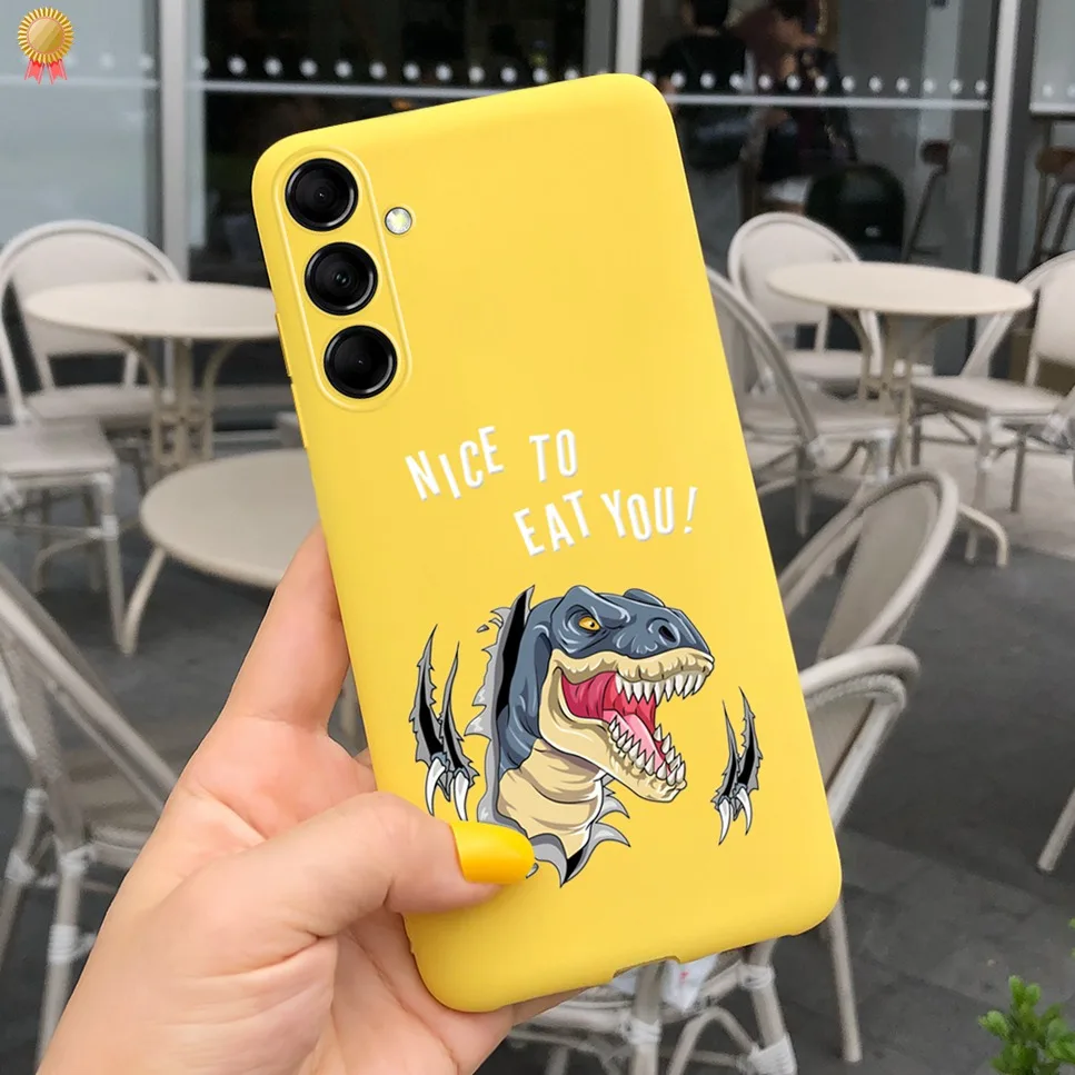 For Samsung F54 5G Cases Cute Cartoon Shockproof Black Pink Silicone For Samsung Galaxy F54 F54 5G Phone Case Bumper Funda