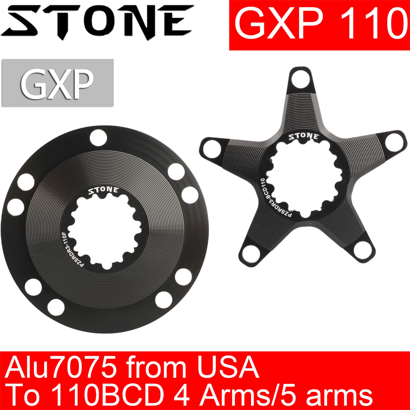 Stone Chainring Spider Adapter Converter Gxp A 110Bcd 4 Bulloni 5 Bracci Per Sram Force Rival Red Road Bike Crank Per 1X 2X