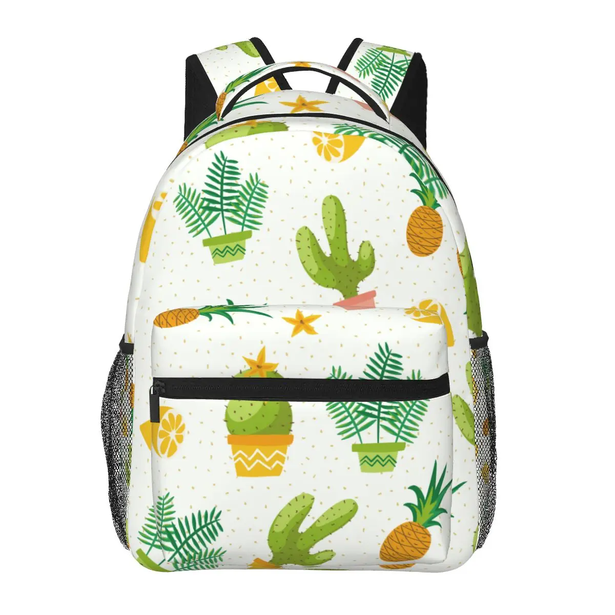 

Watercolor Cactus With Fruits Backpack Women Men Large Capacity Backpack Outdoor Travel Bag Casual Backpack