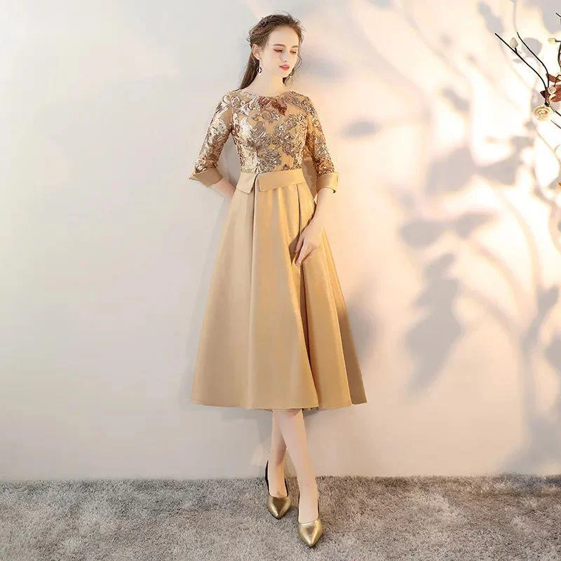 

Banquet Dress for Women 2024 Spring New Solo Broadcast Host Performance Evening Dress Annual President Dress