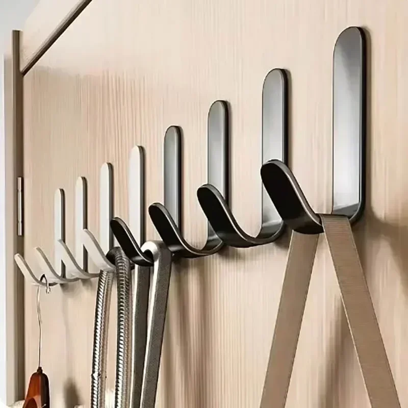 Strong self-adhesive J-shaped hook 6Pcs for Bathroom Towel Key Kitchen Wall Door Mounted for Self Adhesive Hooks Multifunctional Hooks Kitchen Hook Self Adhesive Wall Hooks Heavy Duty Hooks