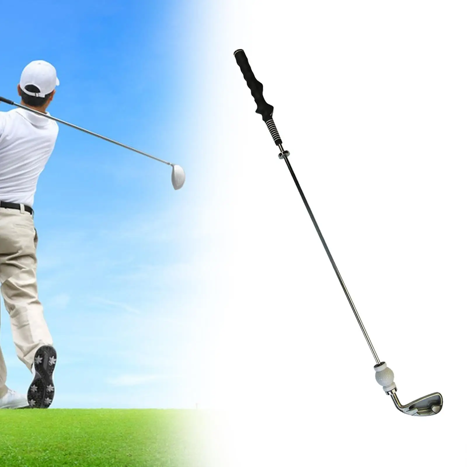 

Golf Magnetic Swing Trainer Outdoor Equipment Correct Posture Auxiliary Golf Practice Stick for Balance Rhythm Strength Speed