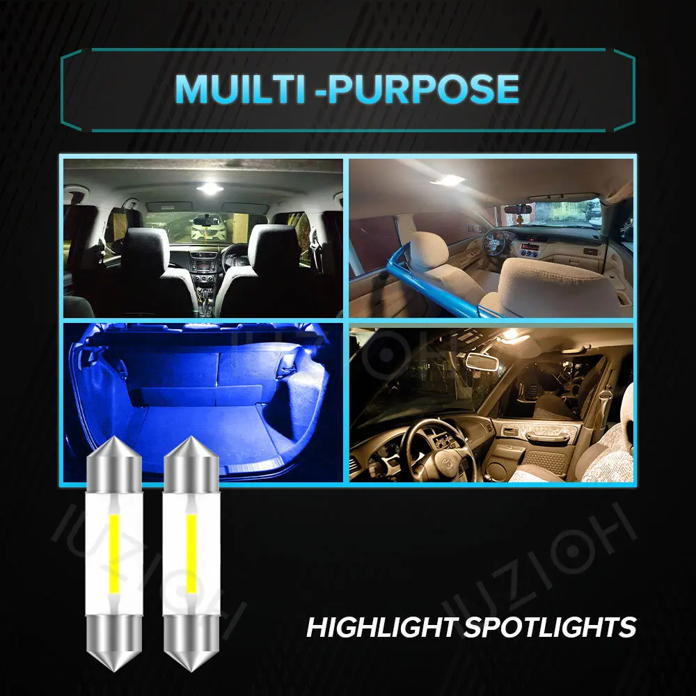 IUZIOH 2PCS C5W Led C10W 36mm   31mm 39mm 41mm 28mm 31mm  ȣ  ڵ  6V 12V 24V  Ķ  