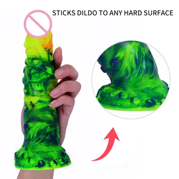 Dragon Dildo Hands-free play Lifelike Large Anal Plug Adult Toys 8 Inch Big Dildo Animal Monster Dildo Sex Toys For Women Couple 2