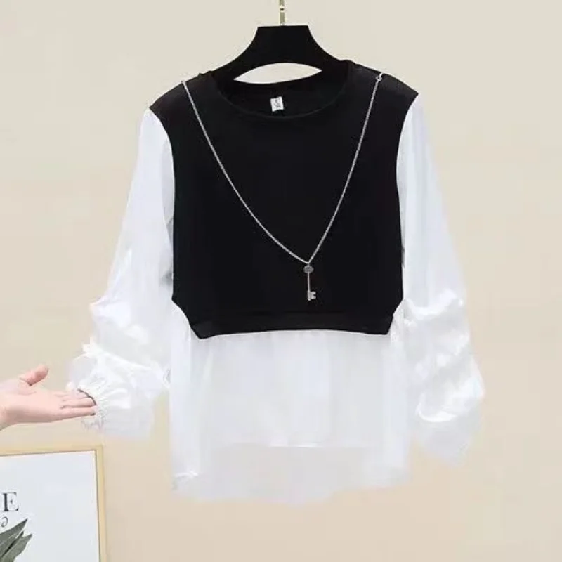 

Women's Clothing Autumn and Winter New Fashion Folds Round Neck Long Sleeve Simplicity Solid Color Versatile Commuting Pullover