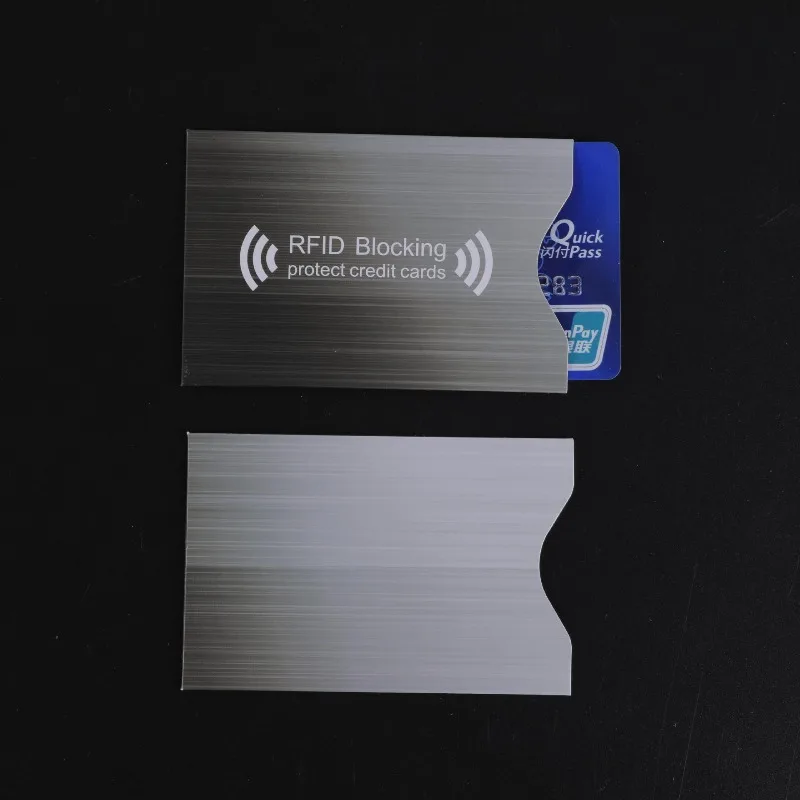 10Pcs 스마트 RFID 은행 카드 홀더 도난 방지 브러시 코팅 종이 알루미늄 호일 카드 슬리브 보호 케이스 Rfid 보호