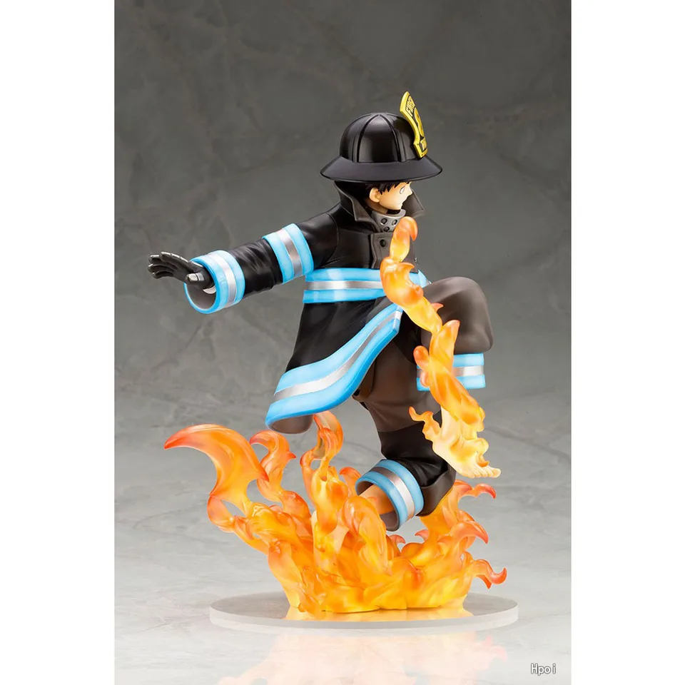 Figurine Shinra Kusakabe 16 Cm - PVC Avec Base De Flamme - Décoration Anime Et Cadeau Fan