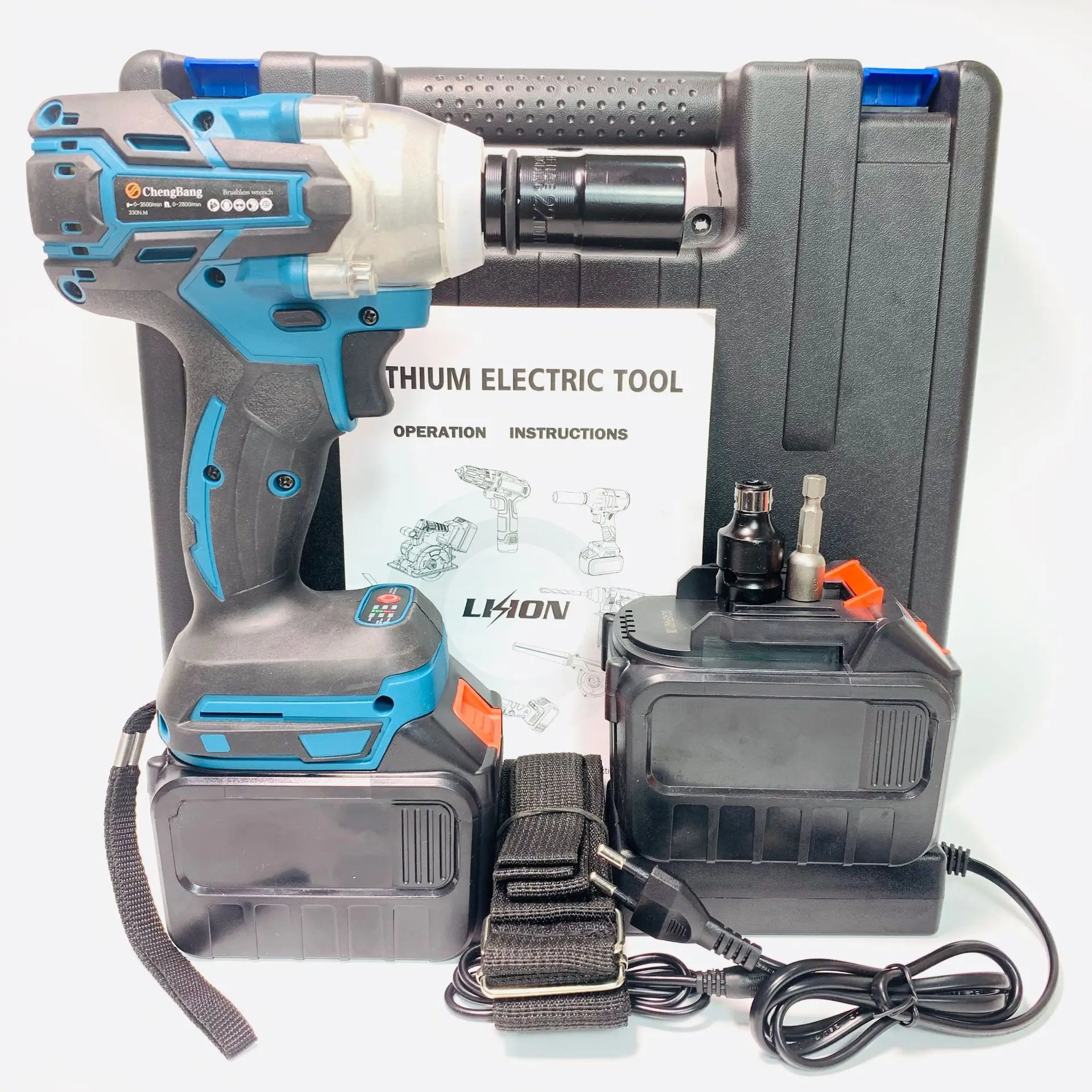 Электрический гайковерт нм, Литиевый ПЕРЕЗАРЯЖАЕМЫЙ, бесщеточный Электрический ударный гайковерт, аккумулятор Makita высокой мощности